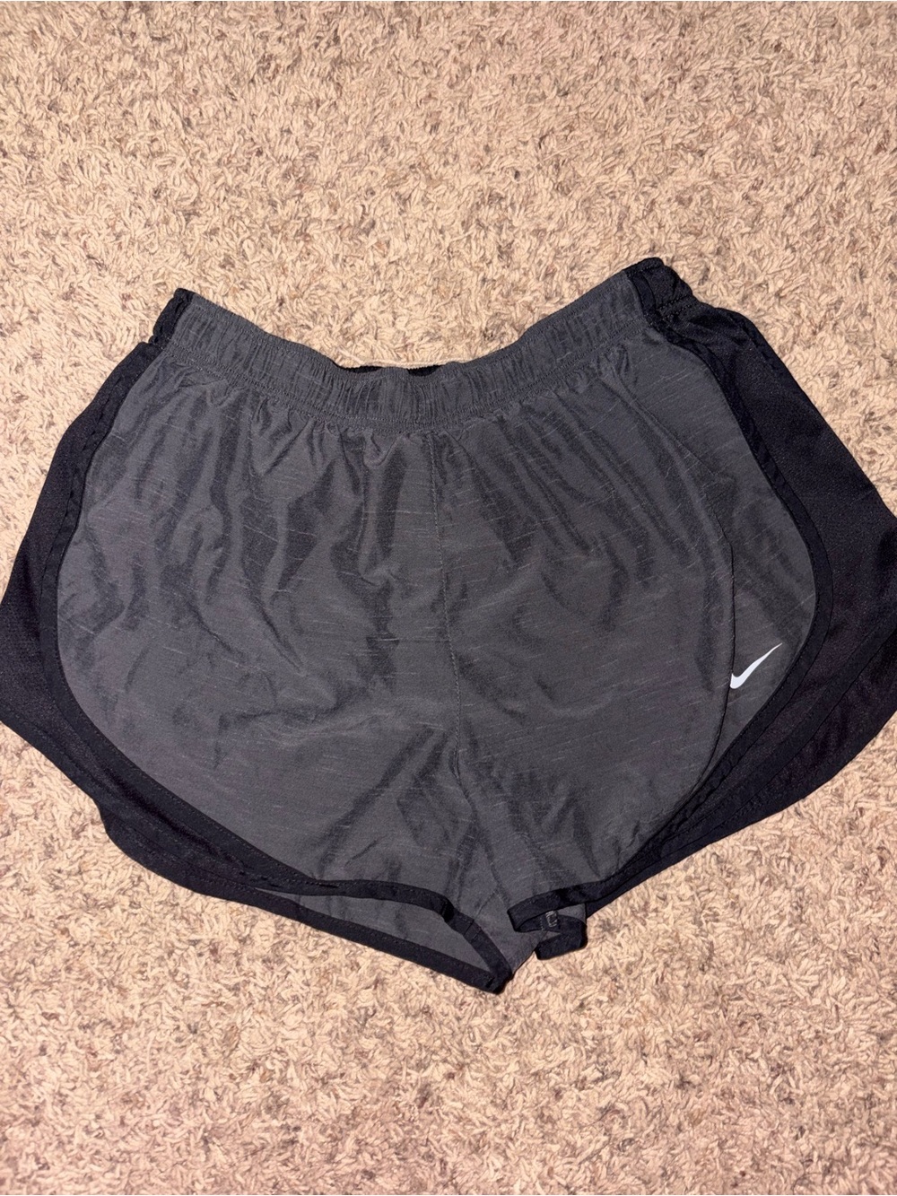 Nike Women’s Black and Charcoal Athletic Shorts